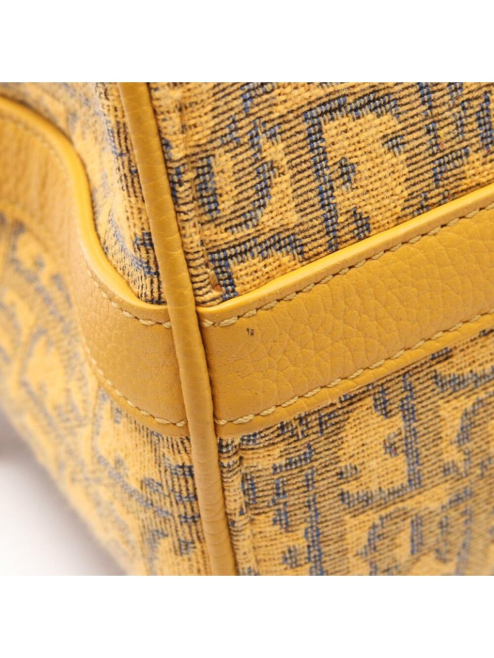 Dior Handbag Rango 26 Oblique 2-Way Yellow Canvas Leather - Picture 7 of 8